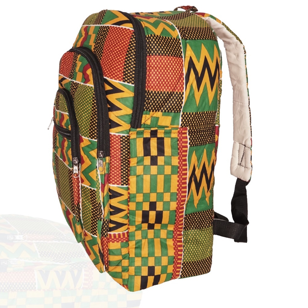 Brand New Kente African Print Backpack - Picture 2 of 2
